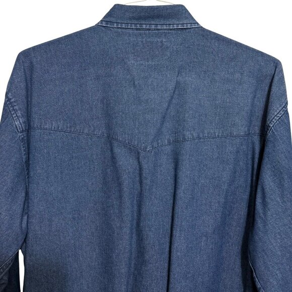 Crazy Cowboys Mens Jean Long Sleeve‎ Western Shirt - Size XL - Picture 8 of 8